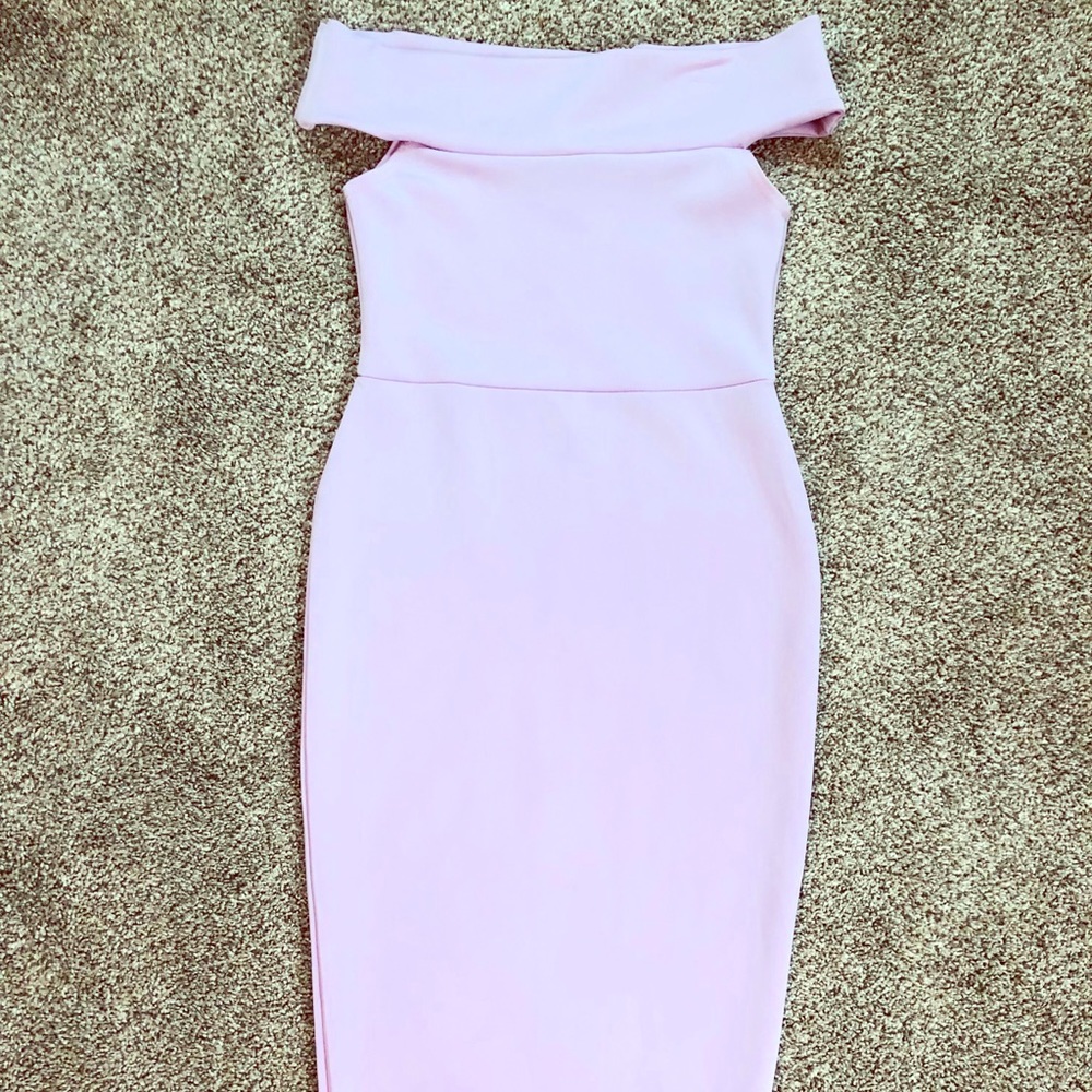 Off-the-shoulder midi dress